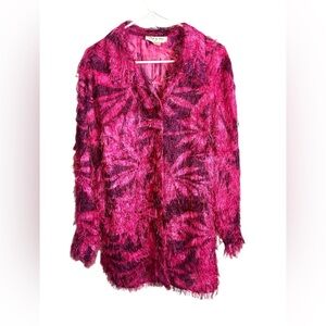 Women’s 1X Liz and me textured lightweight fuchsia and purple jacket